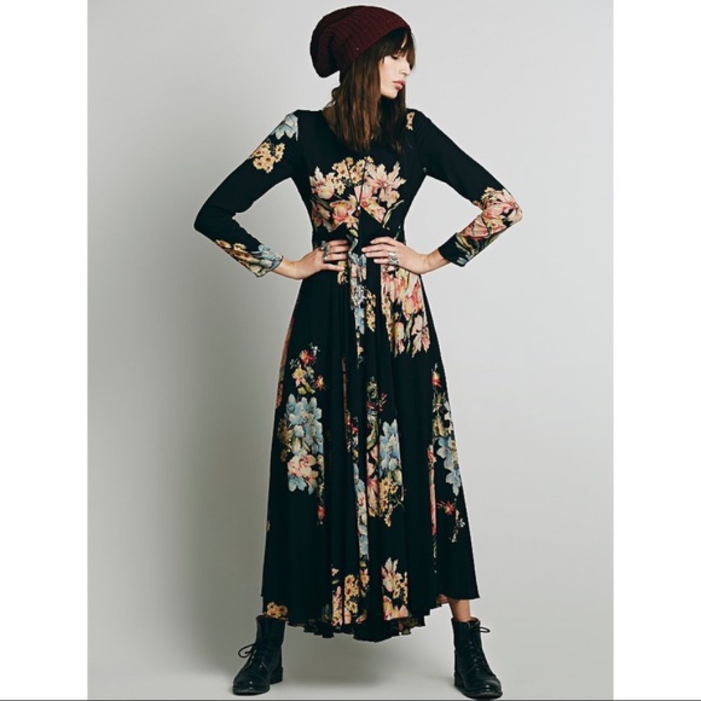Free People First Kiss Dress Midnight Garden XS